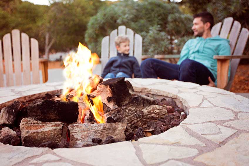 Custom masonry firepit for entertaining and adding value to your home
